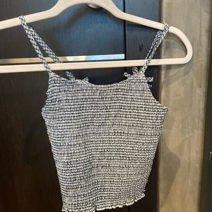 John Galt striped ruched tank top